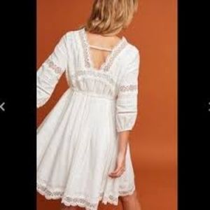Anthropologie eri & ali white midi dress small